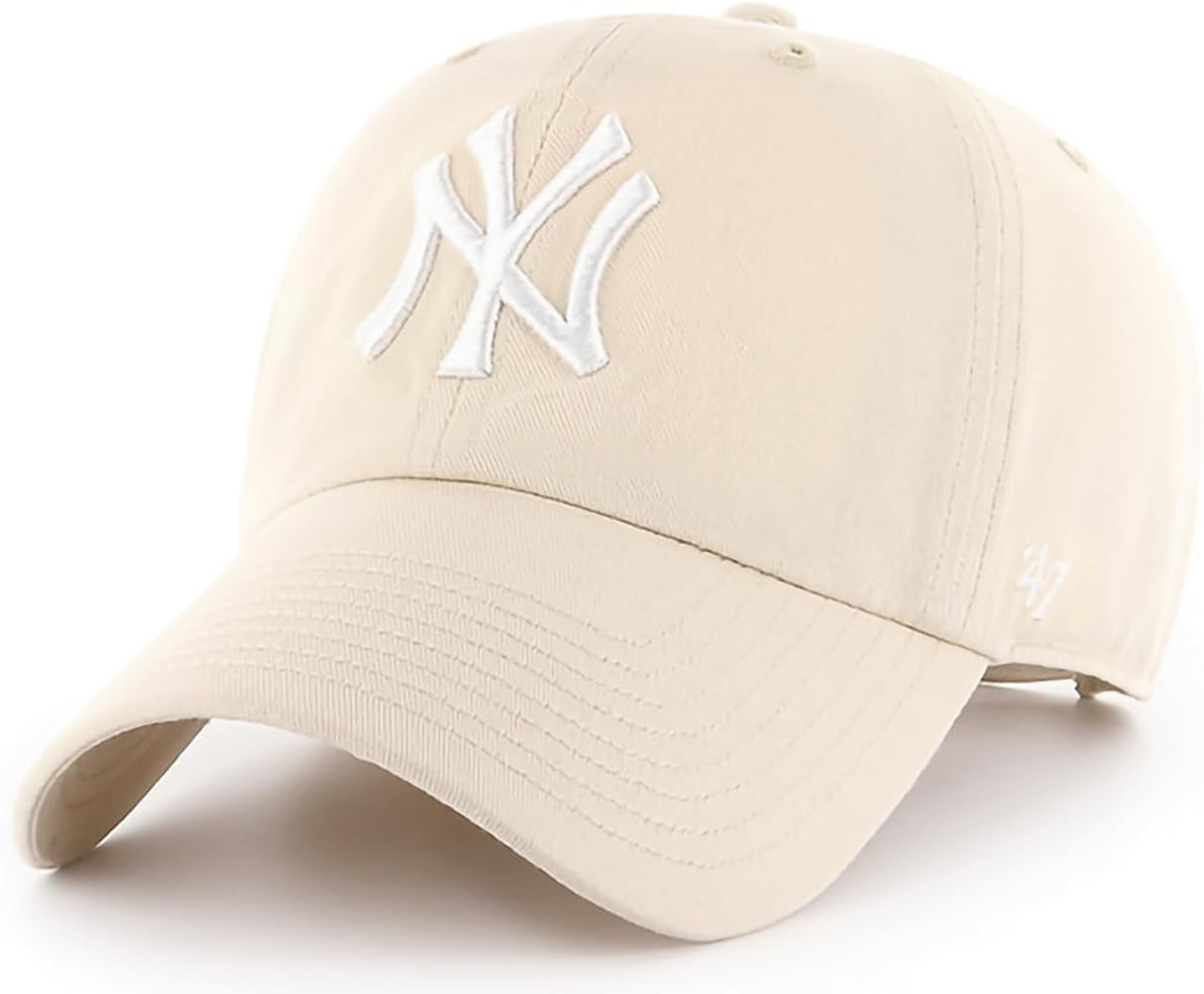 47 MLB Natural Clean Up Adjustable Hat Cap, Adult One Size (New York Yankees) | Amazon (US)