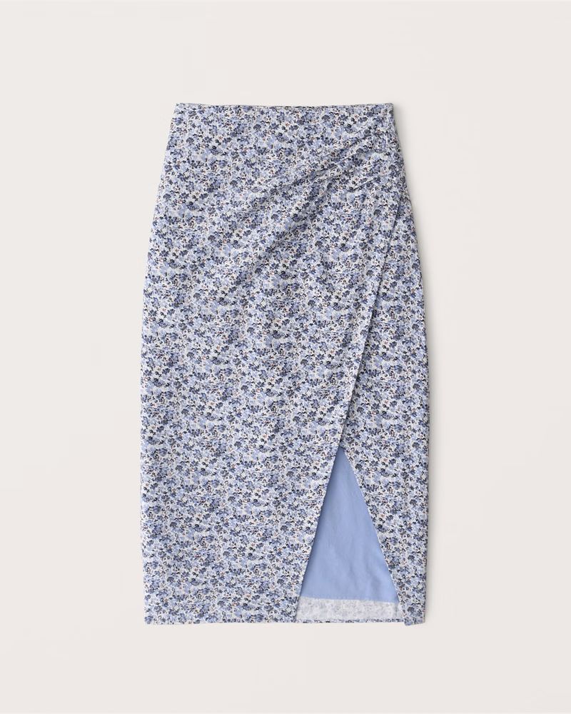 Linen Midi Skirt | Abercrombie & Fitch (US)