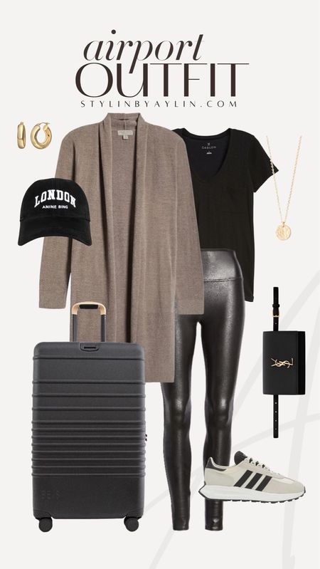 I’m just shy of 5’7 wearing the XS cardigan a S faux leather leggings, airport style, athleisure #StylinbyAylin 

#LTKstyletip #LTKSeasonal #LTKtravel