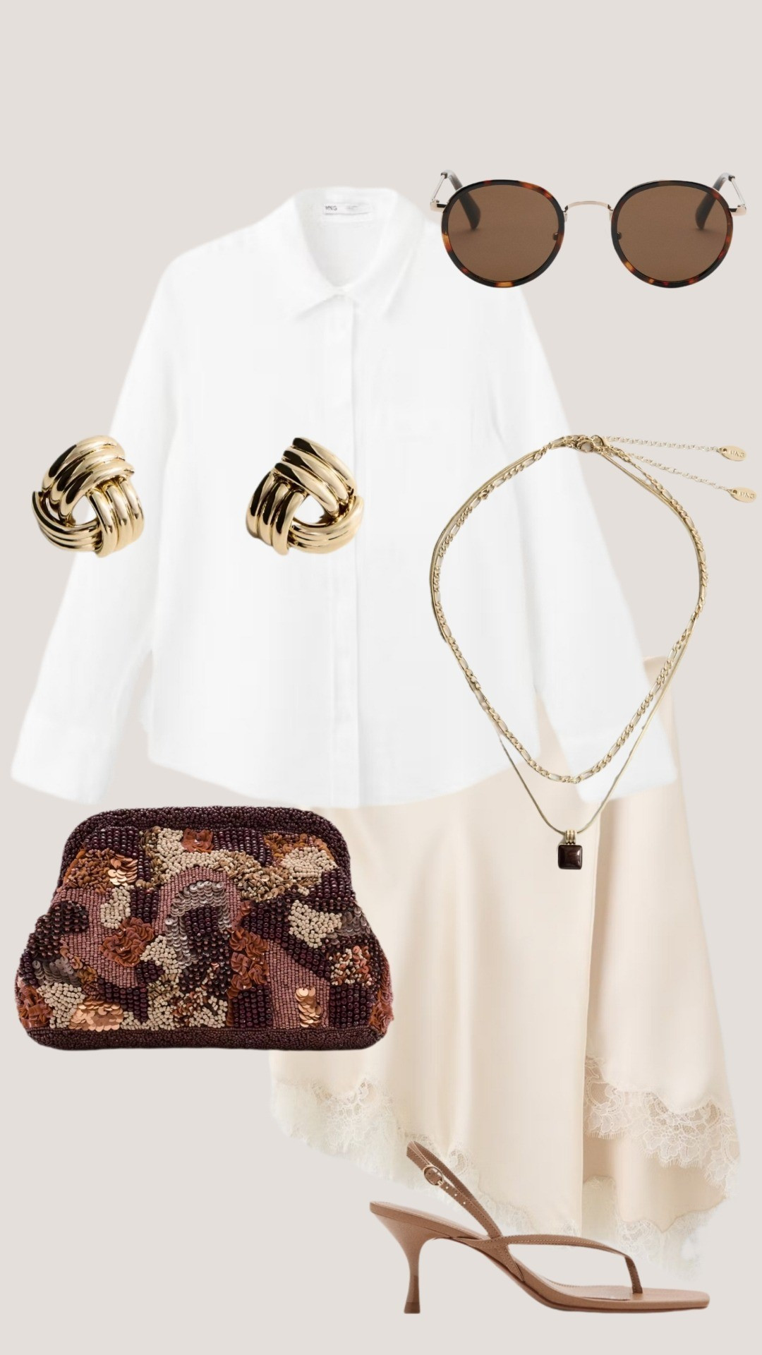A chic Summer date night look - I am so obsessed with that beaded clutch! 

