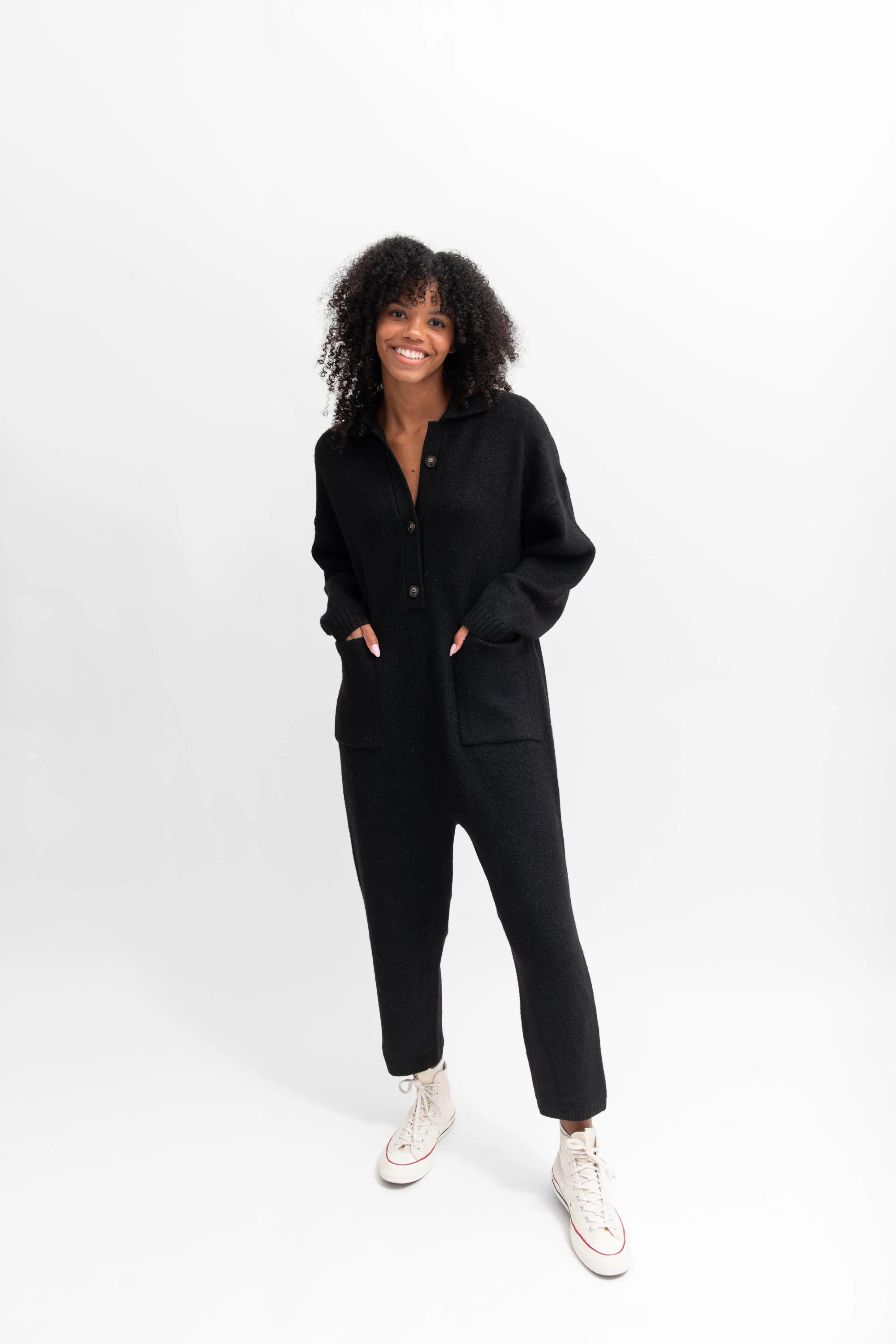 FLORENCE JUMPSUIT IN MIDNIGHT BLACK | SMASH+TESS