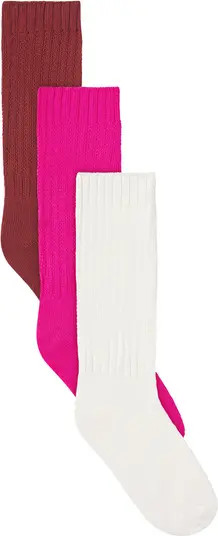 3-Pack Cotton Blend Slouch Socks | Nordstrom