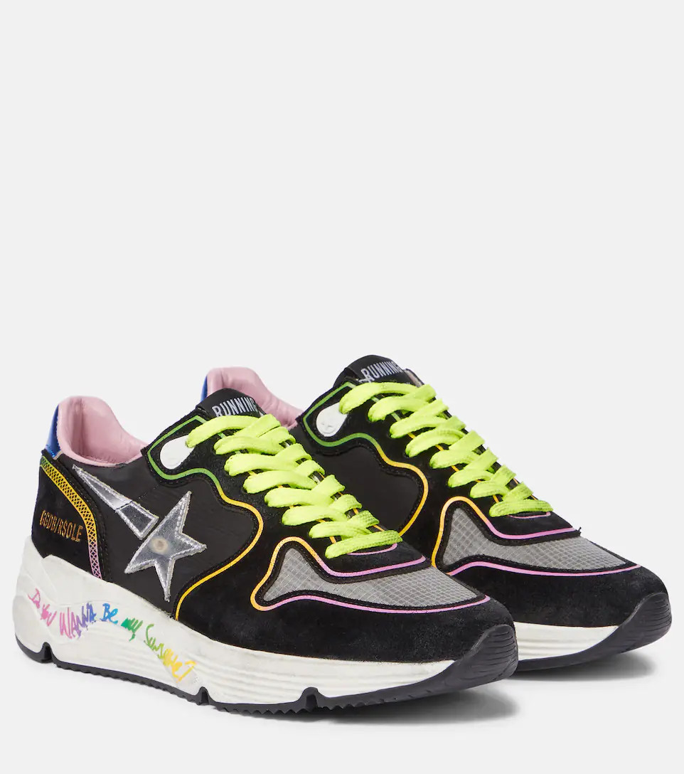 Running Sole suede and leather sneakers | Mytheresa (INTL)