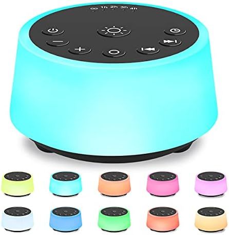 Color Noise Sound Machines with 10 Colors Night Light 25 Soothing Sounds and Sleep White Noise Ma... | Amazon (US)