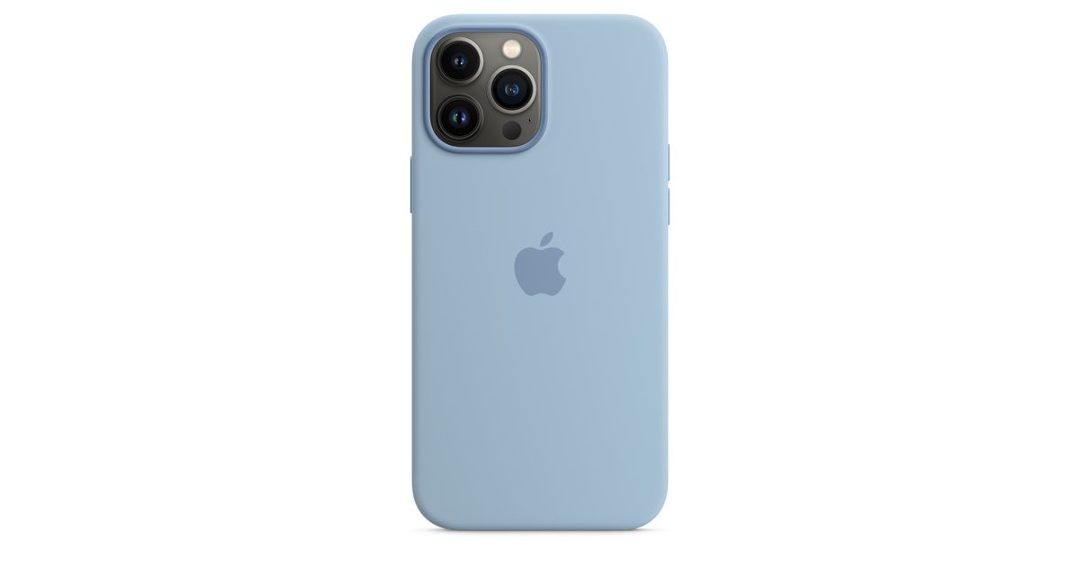 iPhone 13 Pro Max Silicone Case with MagSafe - Blue Fog | Apple (US)
