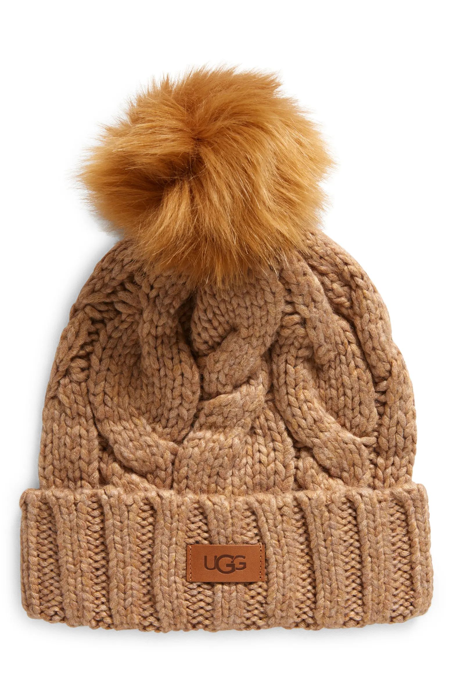 UGG® Cable Knit Pom Beanie | Nordstrom | Nordstrom