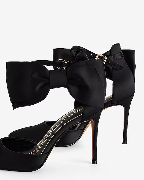 Ankle Bow Closed Pointed Toe Pumps | Express