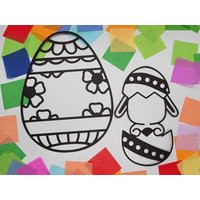 Easter Suncatcher Kit | Set Of 2 Egg & Bunny Spring Craft | Etsy (US)