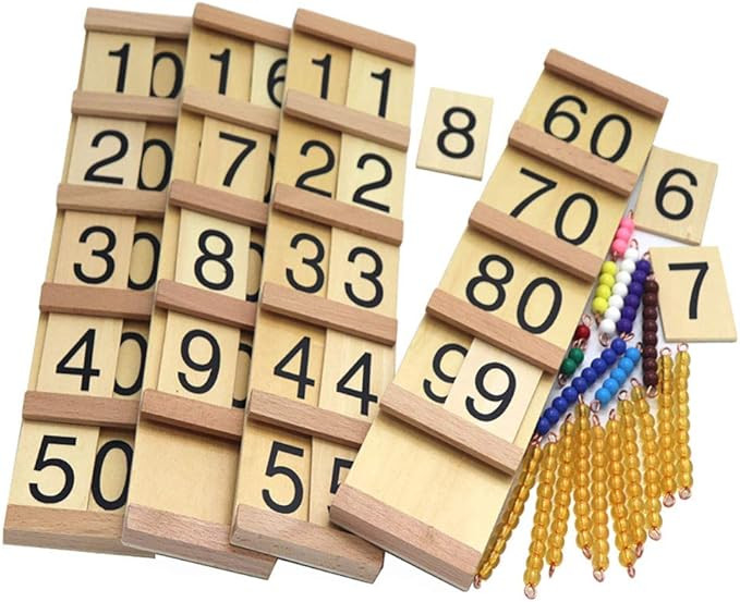 Kghios Montessori Math Toys Material for Toddlers Seguin Boards with Beads Home Edition,Montessor... | Amazon (US)