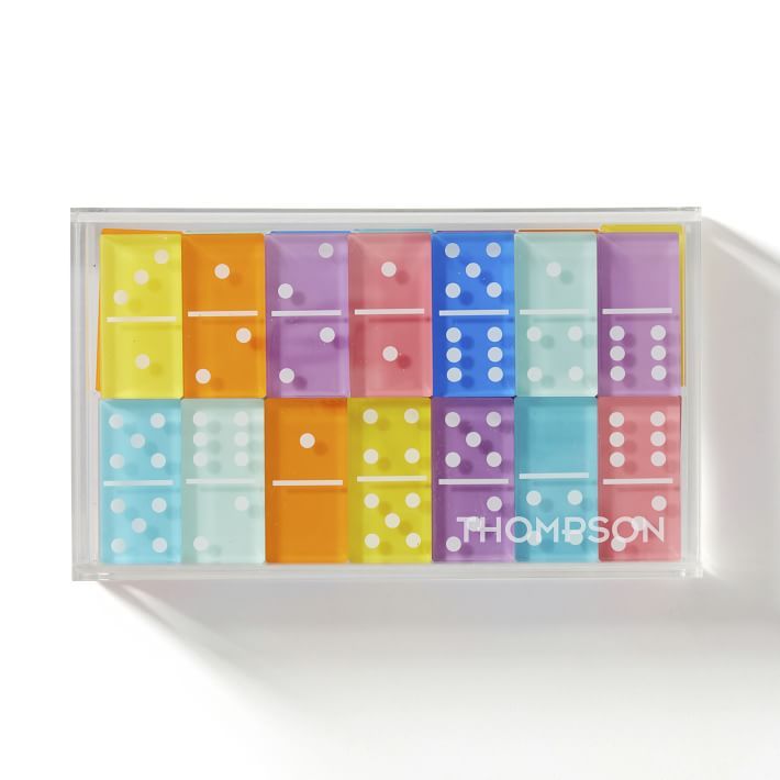 Colorful Acrylic Domino Game Set | Mark and Graham