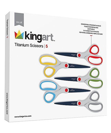 KINGART™ 5-Pc. Titanium Scissor Set | Zulily