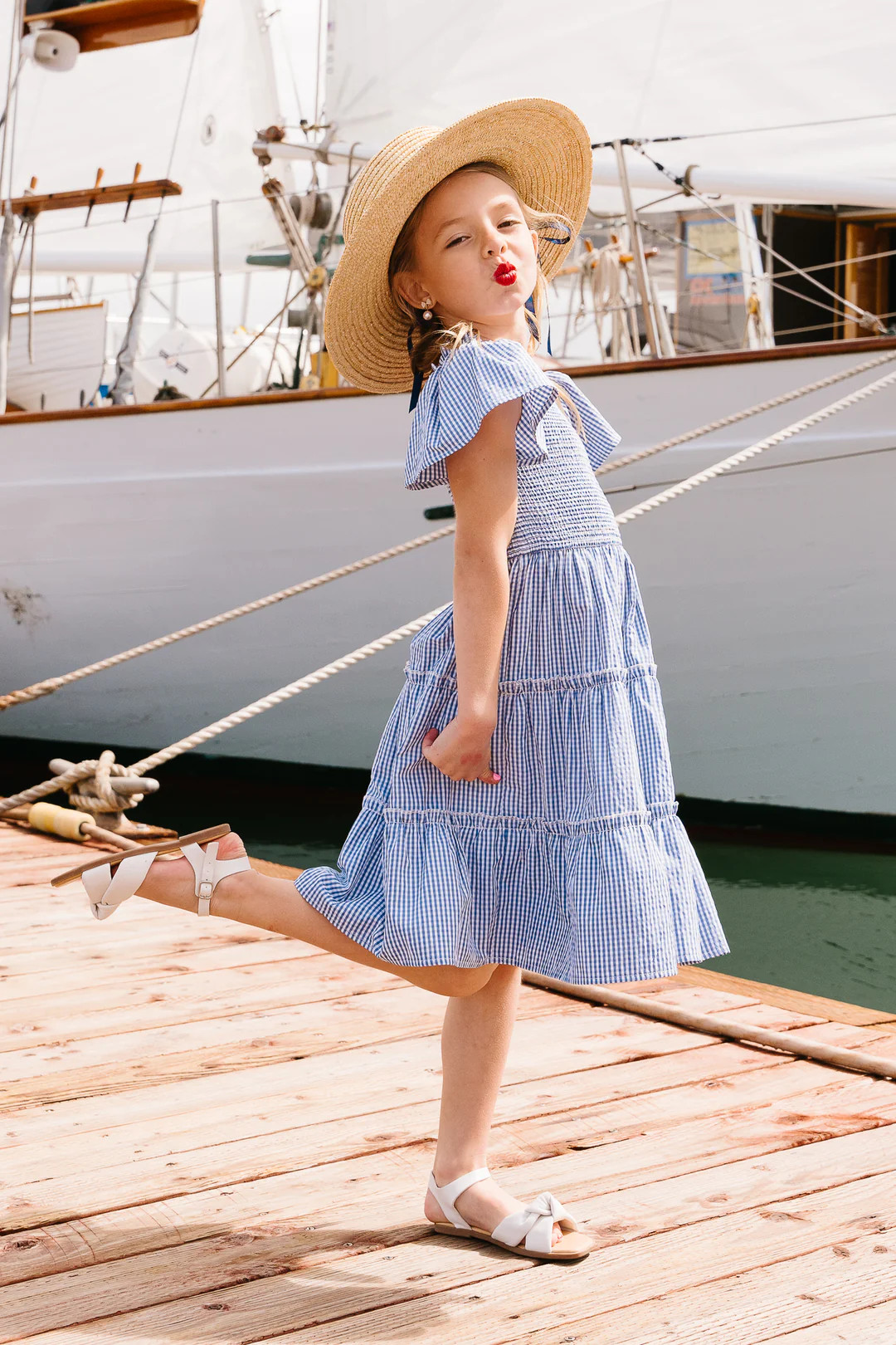 Mini Indie Dress in Blue Gingham | Ivy City Co
