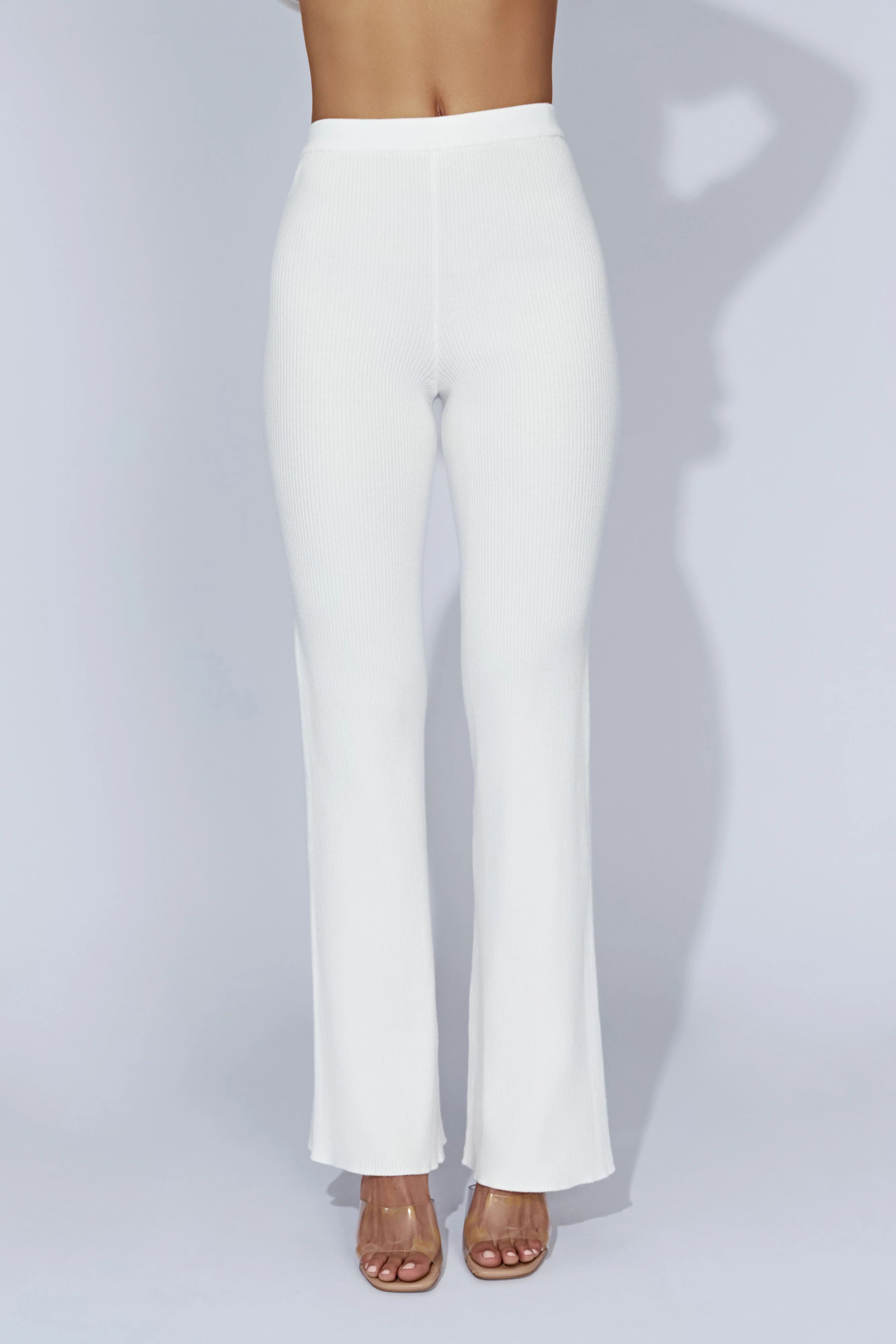 Jovie Knit Pants - Off White | MESHKI US