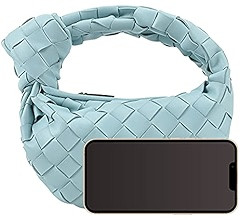 JYG Knoted Woven Handbag for Women Fashion Designer Ladies Hobo Bag Bucket Purse Faux Leather | Amazon (US)