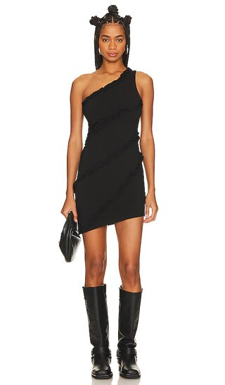 Camila One Shoulder Dress in Black | Revolve Clothing (Global)