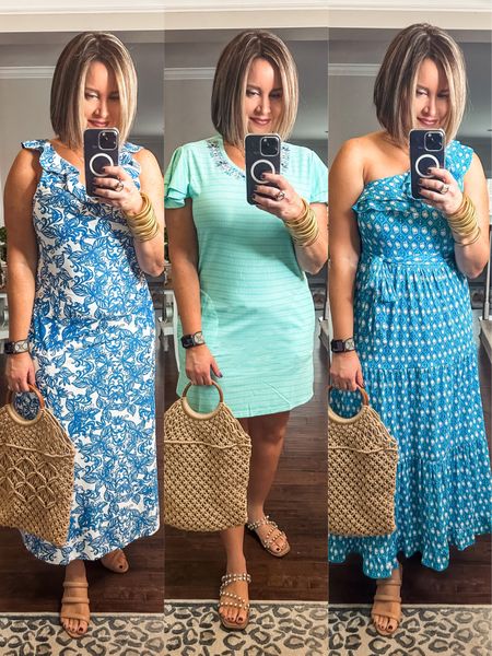 Cabana Life resort wear
Dresses have built in 50+ UV protection 

Use code SMARTSOUTHERNSTYLE20 for 20% off everything! 

V-neck ruffle dress - slim fit & flattering! I recommend sizing up if you are in between sizes and/ or very curvy 

Short flutter sleeve dress - runs small in my opinion, I recommend sizing up 

One shoulder dress - true to size 

#LTKswim #LTKcurves #LTKtravel