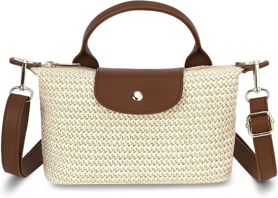 Woven Crossbody Bag, Small Black Weave Mini Tote Bag, Designer Crossbody Bags for Women | Amazon (US)