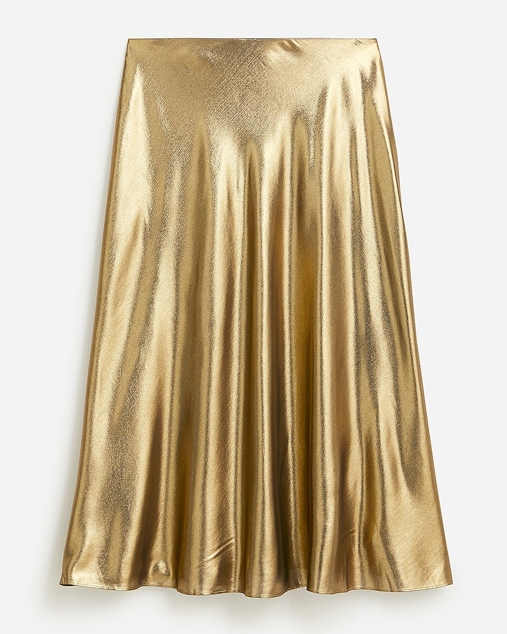 Gwyneth slip skirt in gold lamé | J. Crew US