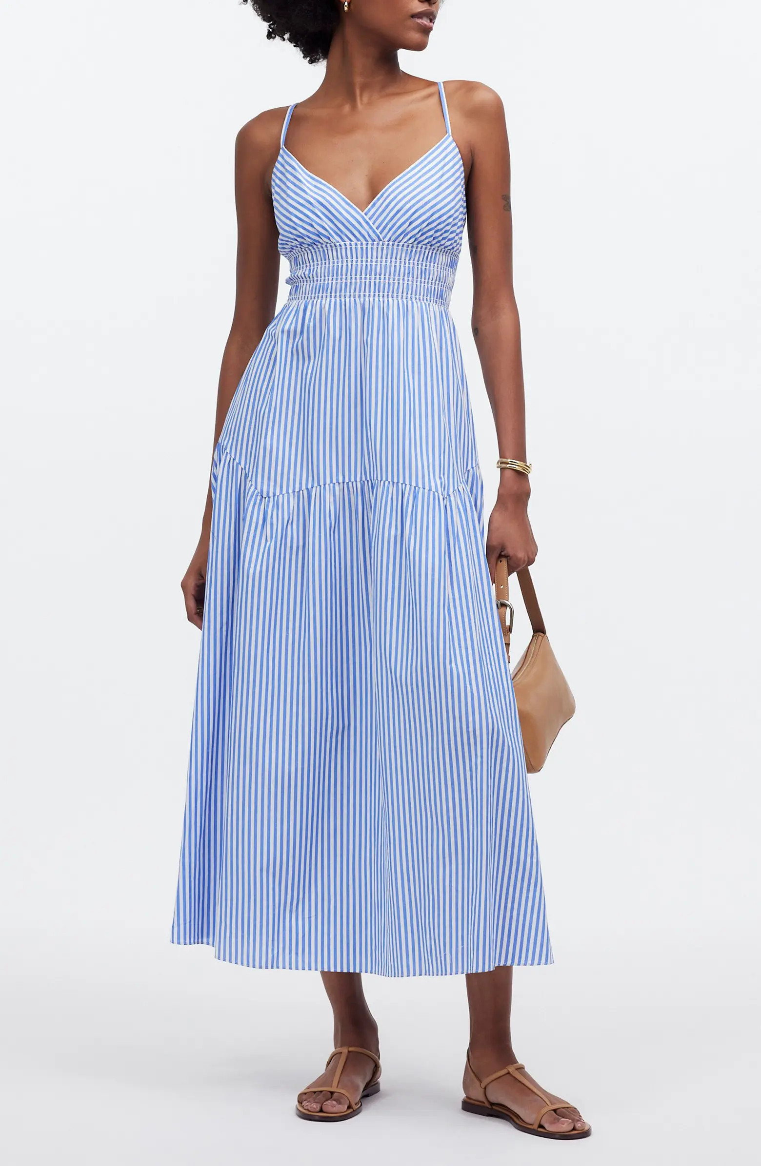 Stripe Empire Waist Tiered Maxi Sundress | Nordstrom