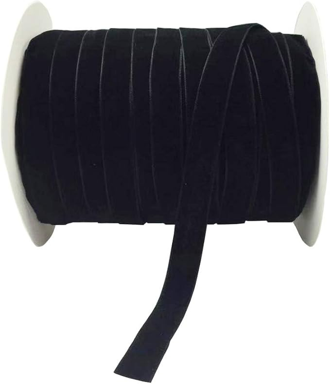 10 Yards Velvet Ribbon Spool Available in Many Colors (Black, 5/8") | Amazon (US)