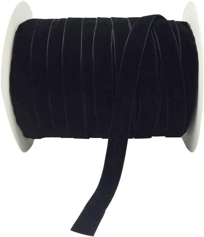 10 Yards Velvet Ribbon Spool (Black, 5/8") | Amazon (US)