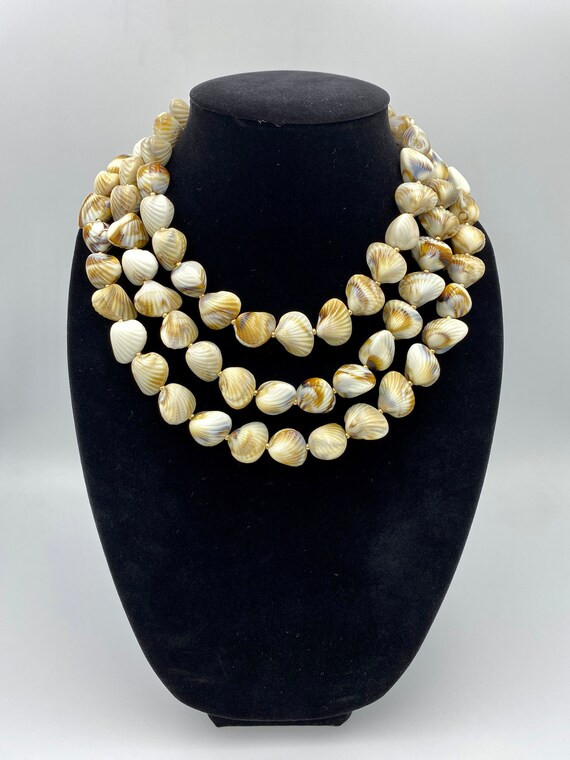 Seashell Chunky Necklace Chunky Bead Necklace Multistrand | Etsy | Etsy (US)