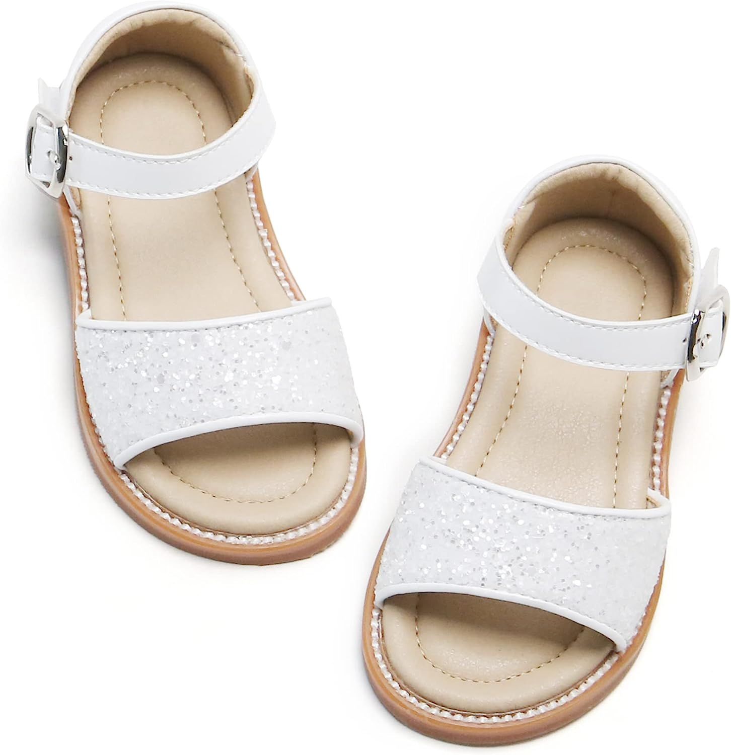 Kiderence Toddler Girl Sandals Open Toe Sandals for Kids Little Girl Summer Sandals | Amazon (US)