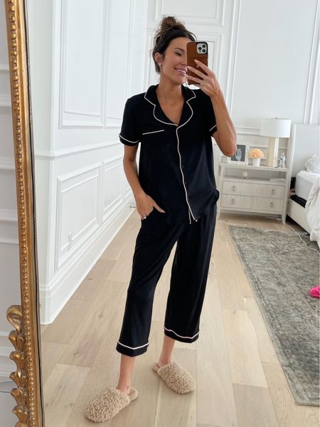 Just got my best selling pajamas in the black color 🖤 these are so comfy and such good quality for under $20! They come in a bunch of cute colors & shorts too 🫶🏼

Pajamas; women’s pajamas; black pajamas; pajama set; soft pajamas; gift for her; mom gift; sister gift; friend gift; wife gift; Walmart; Walmart pajamas; Christine Andrew 

#LTKstyletip #LTKfindsunder50 #LTKGiftGuide