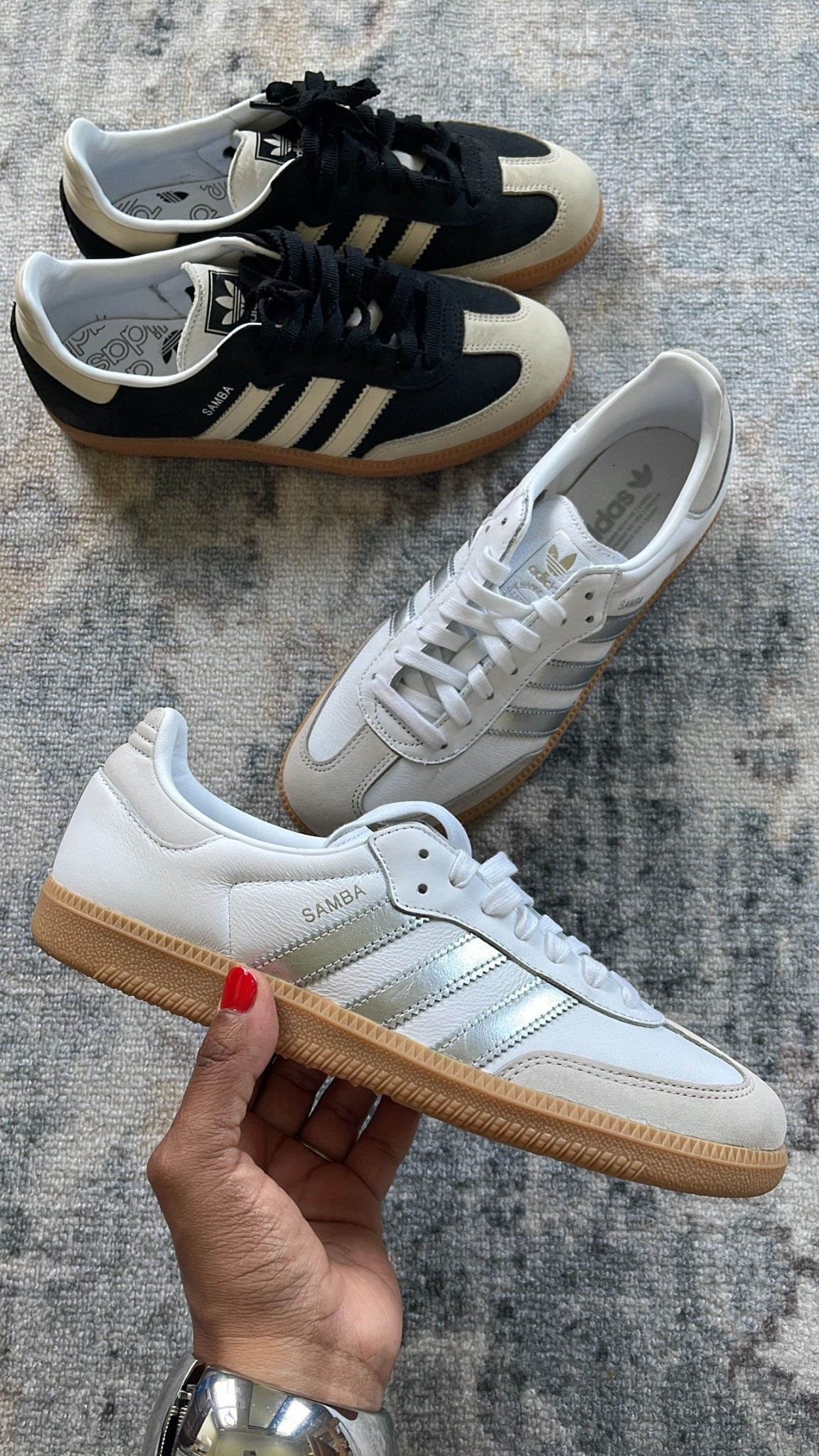 adidas gazelle silver green womens adidas Samba OG White / Red