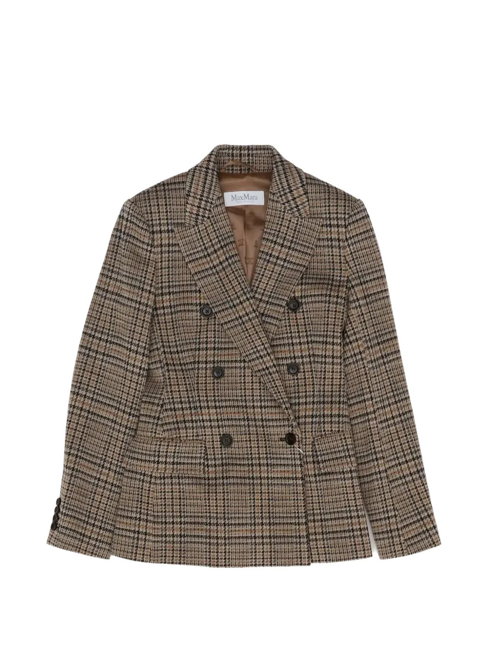 double-breasted check blazer | Farfetch Global