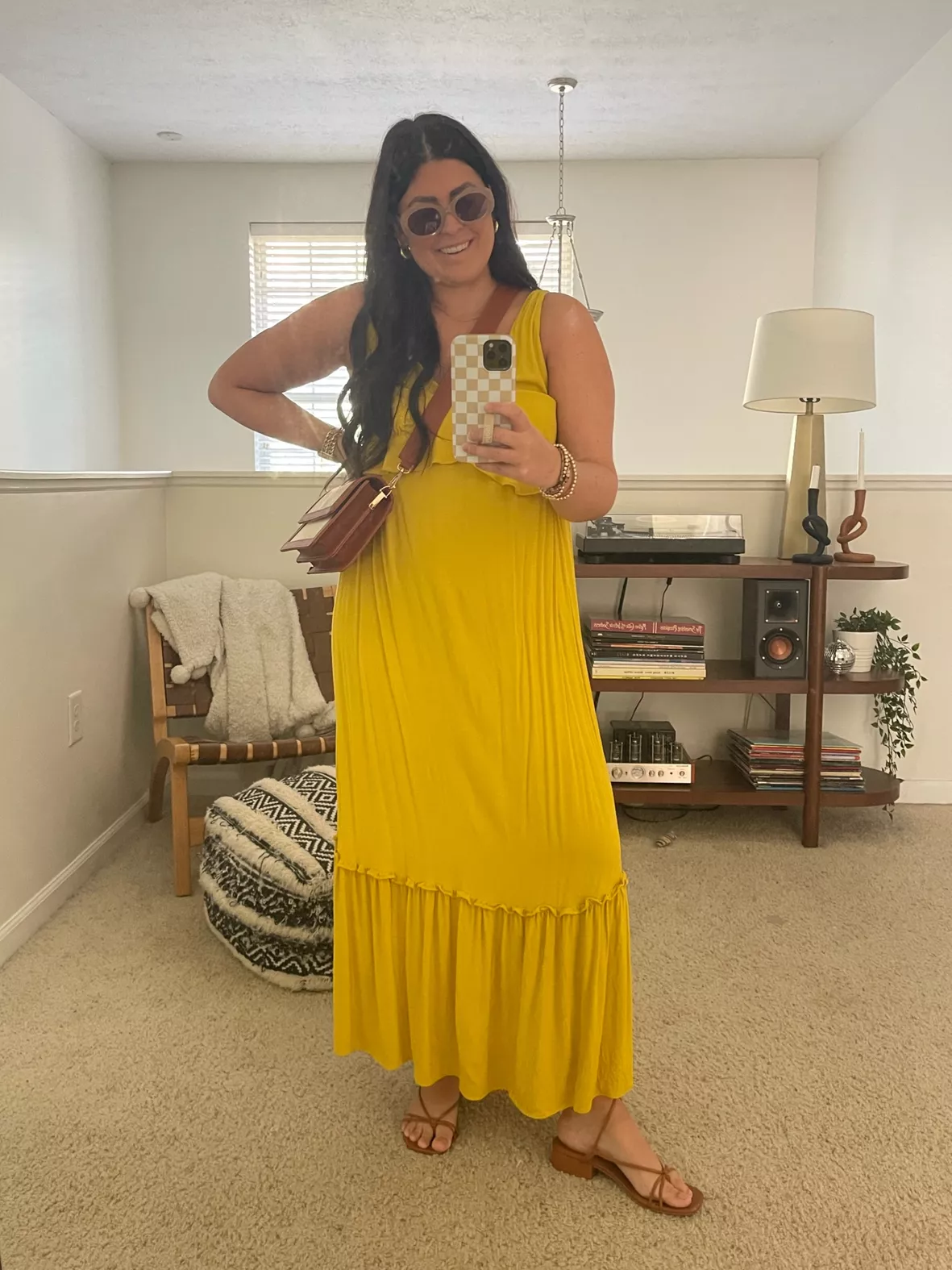 Cause for Commotion Golden Yellow Pleated Bustier Maxi Dress