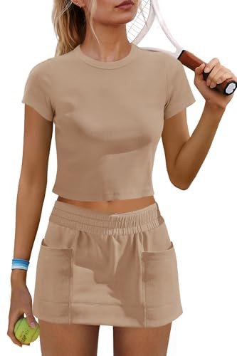 Amazon.com: Nirovien Skort Sets Women 2 Piece Outfits for Women Matching Lounge Sets Two Piece Se... | Amazon (US)