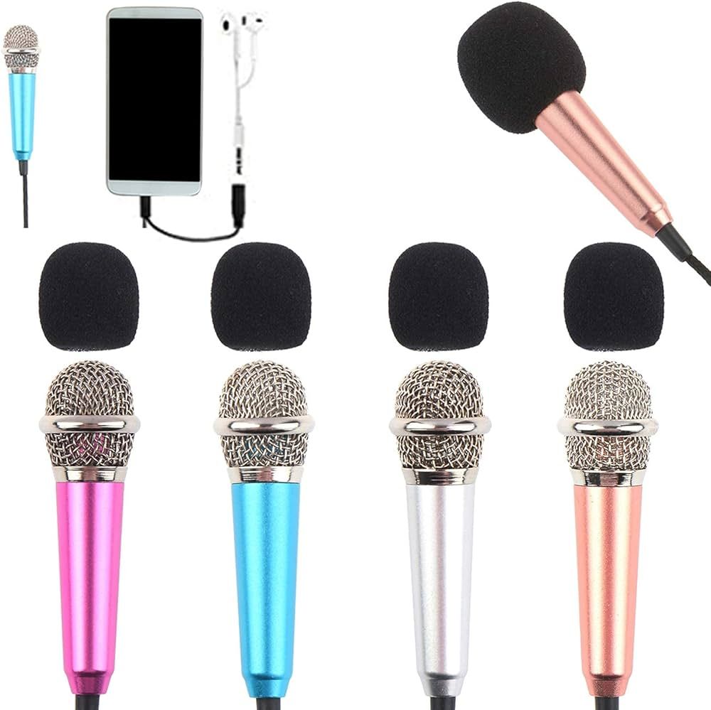 LOCOLO 4Pcs Mini Microphone with Omnidirectional Stereo Mic for Voice Recording, Portable Microph... | Amazon (US)