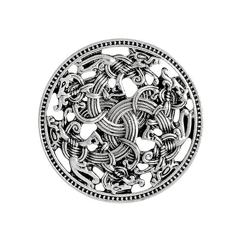 QIHOO Norse Medieval Viking Shield Symbol Brooch Celtic Norse Vintage Jewelry | Amazon (US)