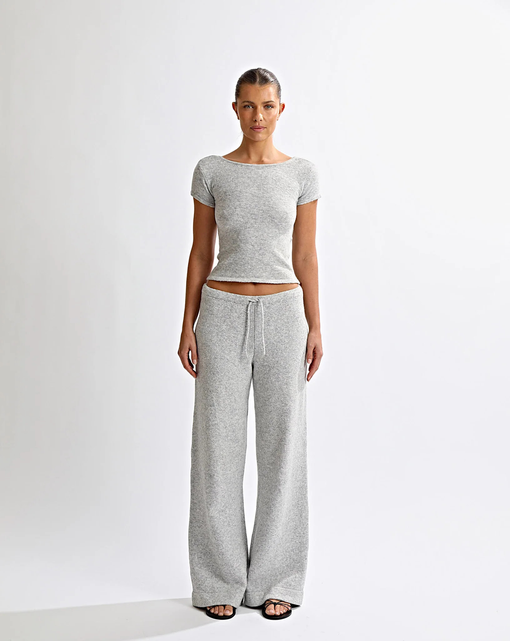 Leo Knit Tee Grey Marl | One Mile