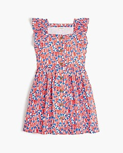 Girls' poplin button-front dress | J.Crew Factory