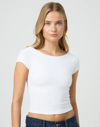 Supersoft Backless Short Sleeve Top | Glassons (NZ)