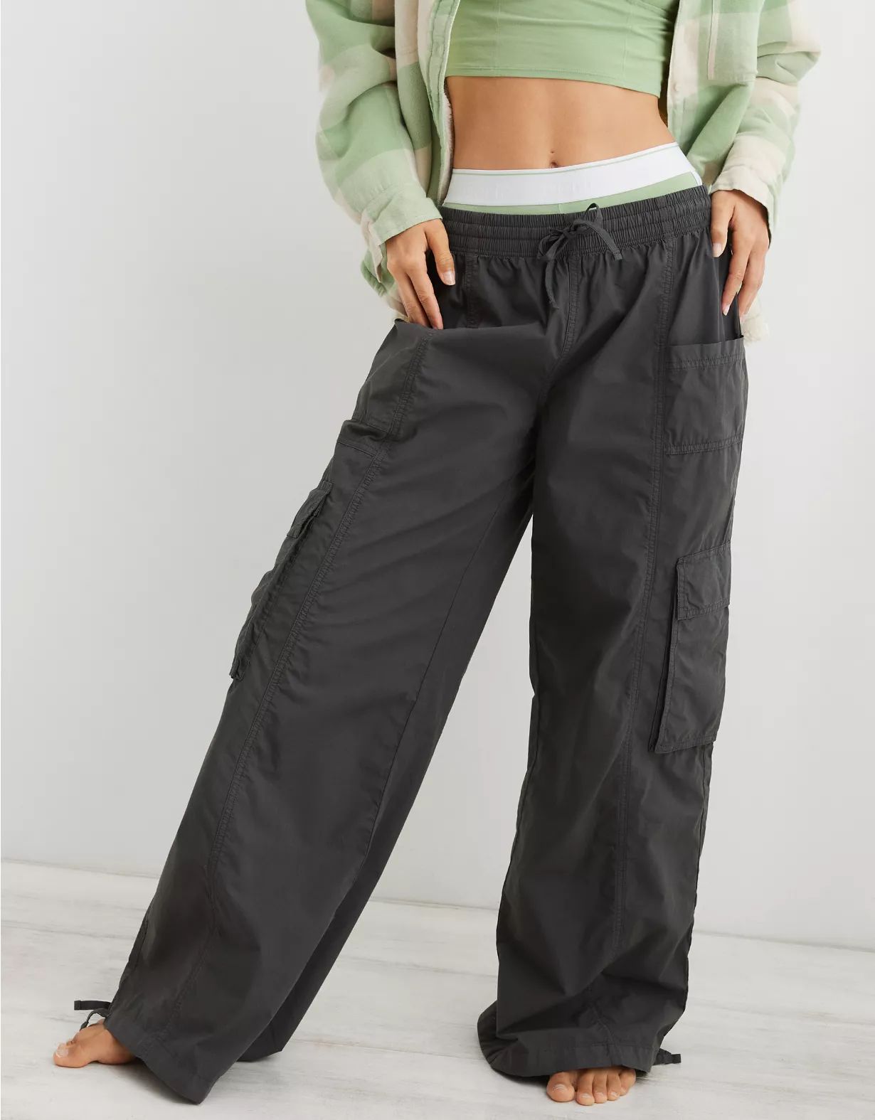 Aerie High Waisted Go-For-It Baggy Cargo Pant | Aerie