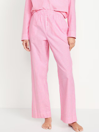 High-Waisted Poplin Pajama Pant | Old Navy (US)