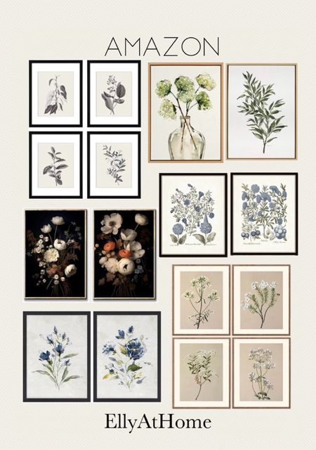 Amazon home spring botanical framed artwork. Shop moody, classic, modern traditional styles. Kitchen, dining room, living room, bedroom, bathroom spring styling. Free shipping. 

#LTKHome #LTKSaleAlert