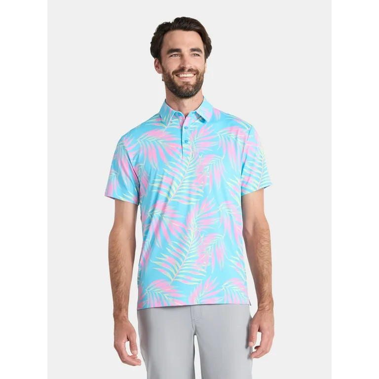 Birdie Bound Men's and Big Men's Print Polo Golf Shirt, Sizes S-3XL | Walmart (US)