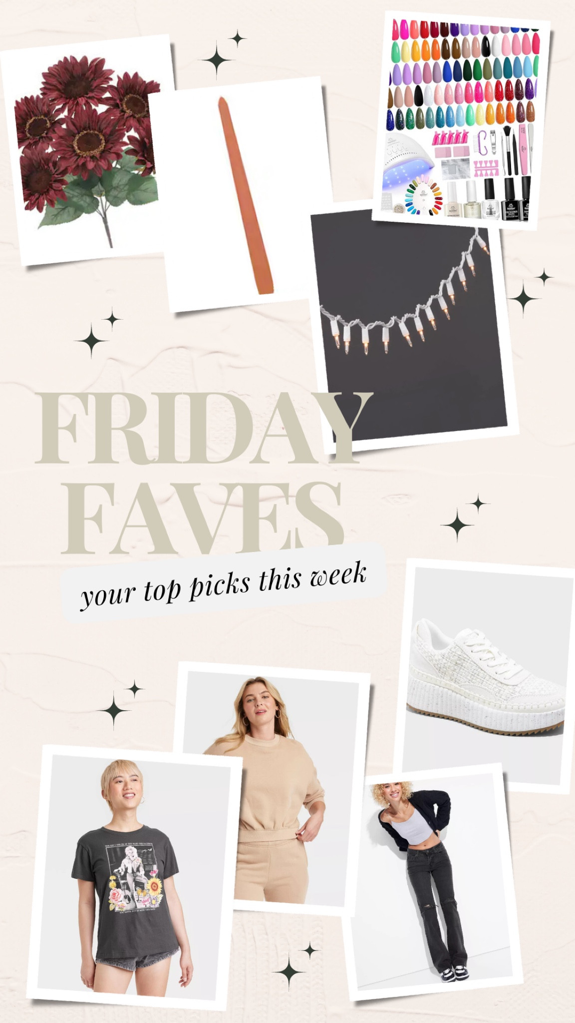 These were the favorites this week. I HIGHLY recommend the gel nail kit! Plus I’m loving my Dolly shirt and the sneakers.

#amazonfinds #michaelsfinds #targetfashionfinds



#LTKFindsUnder50 #LTKHome #LTKOver40