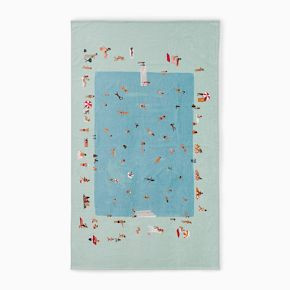 Pool Scene Beach Towel | West Elm (US)