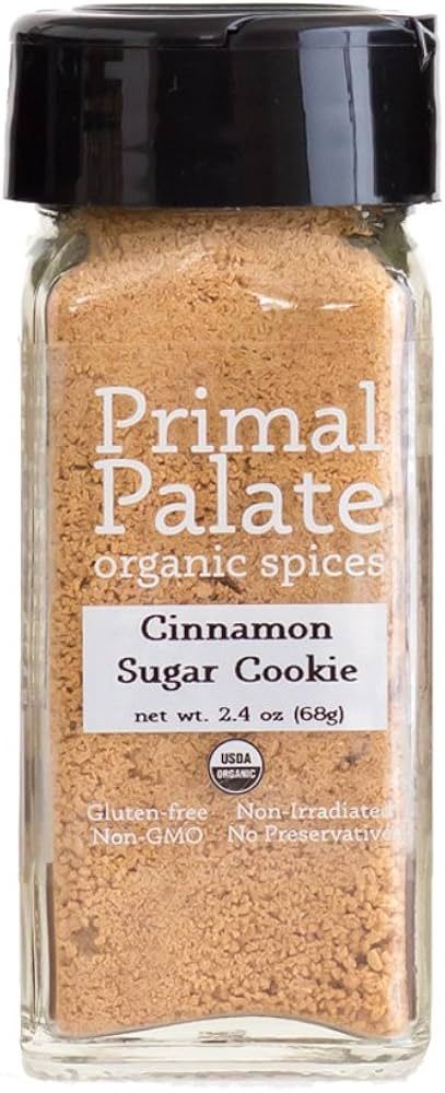 Primal Palate Organic Spices Cinnamon Sugar Cookie Blend, Certified Organic, 2.4 oz Bottle | Amazon (US)