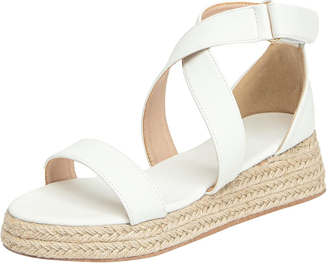 getmorebeauty Wedge Sandals for Women Espadrilles Platform Casual Open Toe Heels Wedge Sandals | Amazon (US)