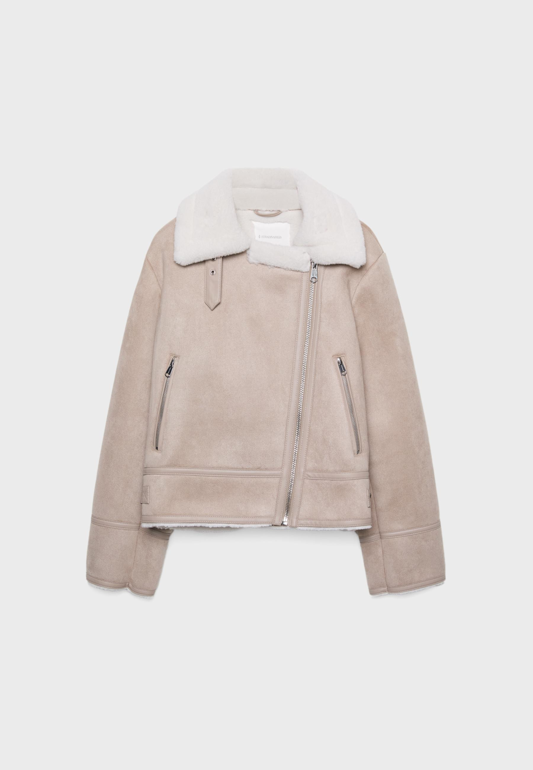 Veste motard double face suédine - Vestes femme | Stradivarius France | Stradivarius (FR)