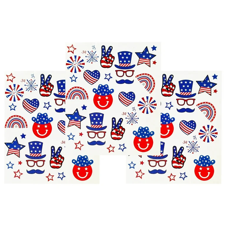Way to Celebarte Patriotic 48pc Tattoo Set - Walmart.com | Walmart (US)
