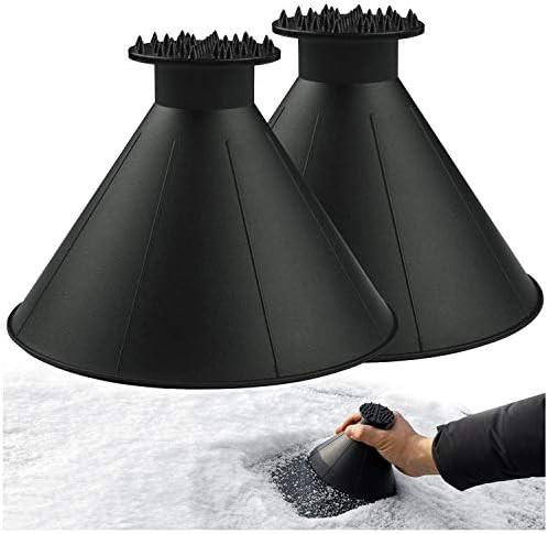 Magical Ice Scrapers for Car Windshield - 2 Pack Cone Magic Car Ice Scraper with Funnel, Round Sn... | Amazon (US)