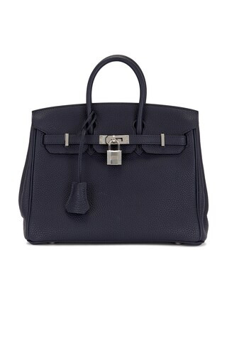 hermes Hermes Togo Birkin 25 Handbag in Bleu Encre - Navy. Size all. | FWRD 