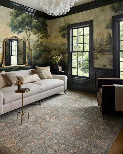 Loloi Chris Loves Julia Palma Blue/Natural 6'-3" x 9'-6" Area Rug | Amazon (US)